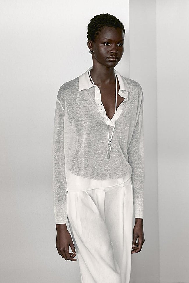 Jersey punto con lino.