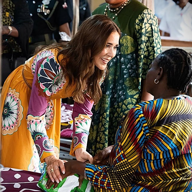 Mary de Dinamarca durante su estancia en Nigeria.