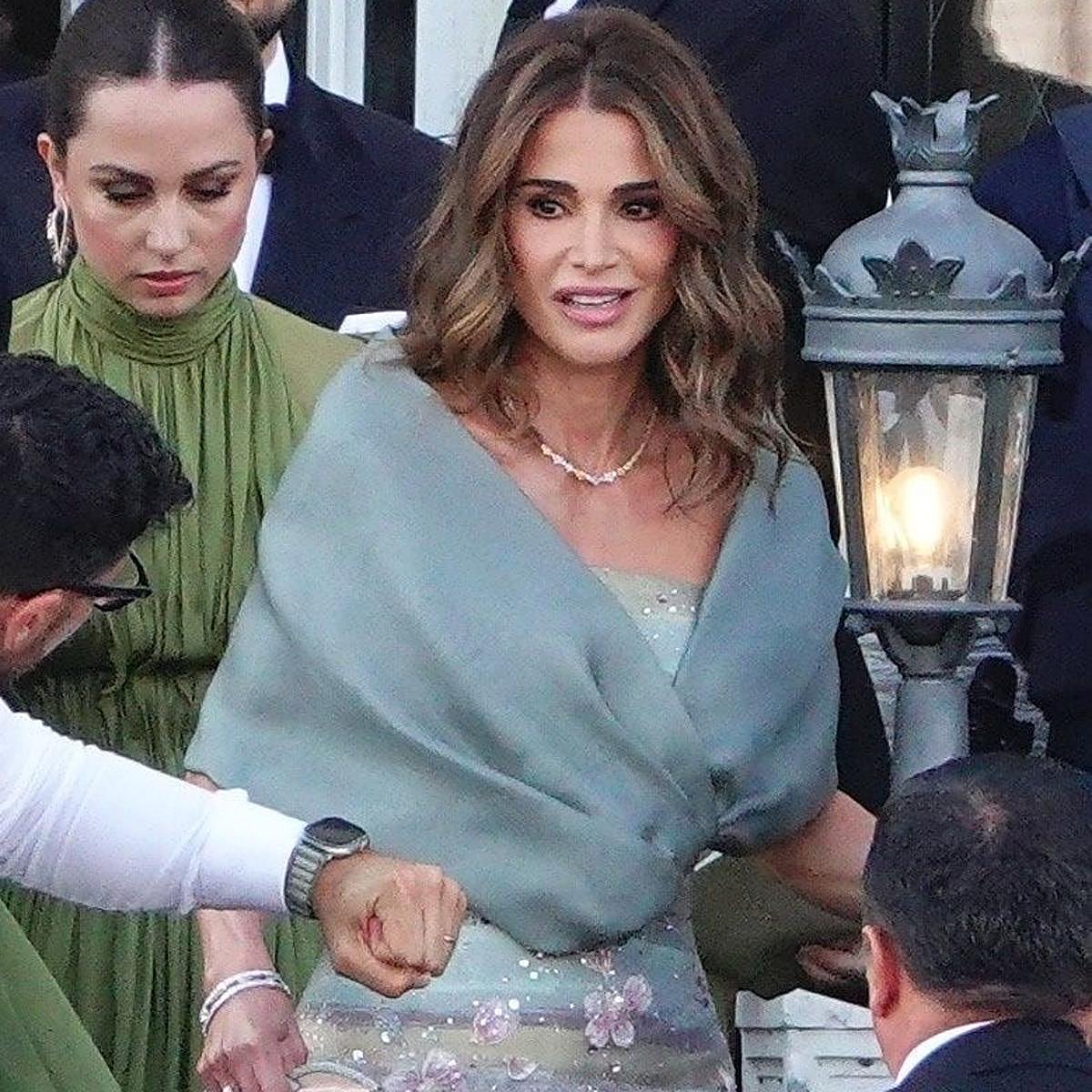 Rania de Jordania, la más elegante de la boda.