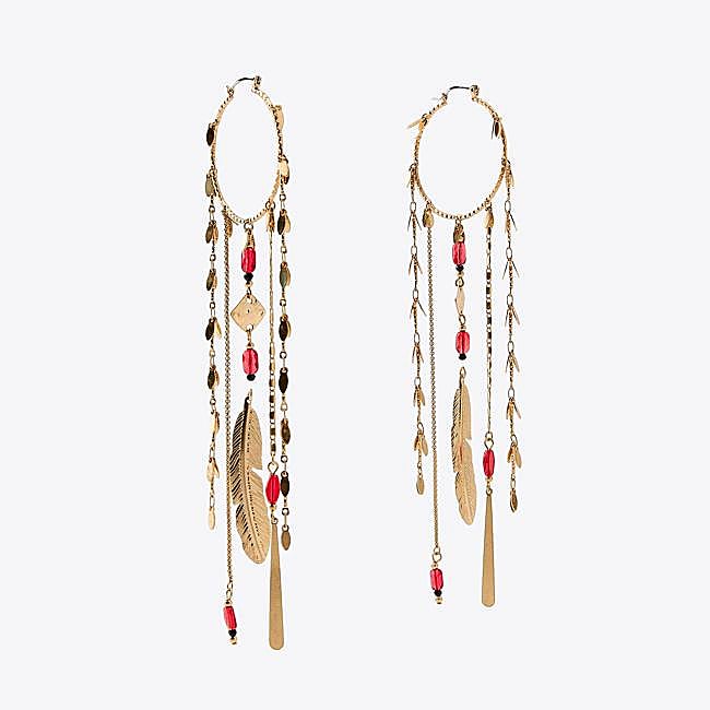 Pendientes cascada plumas (7,99€)