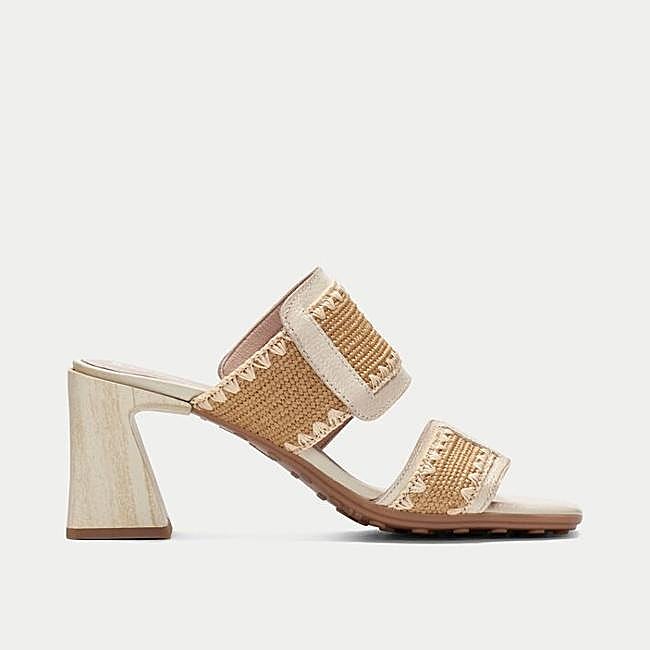 Sandalia miami latte con tacón de Hispanitas, 98,20 euros.