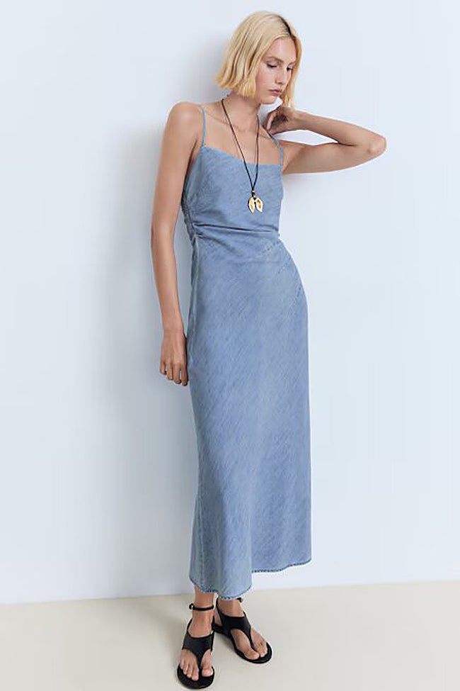 Vestido vaquero tirantes.