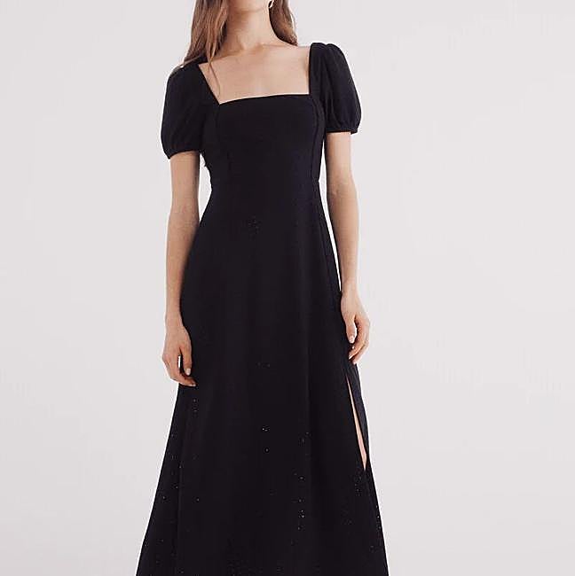 Vestido negro de lino