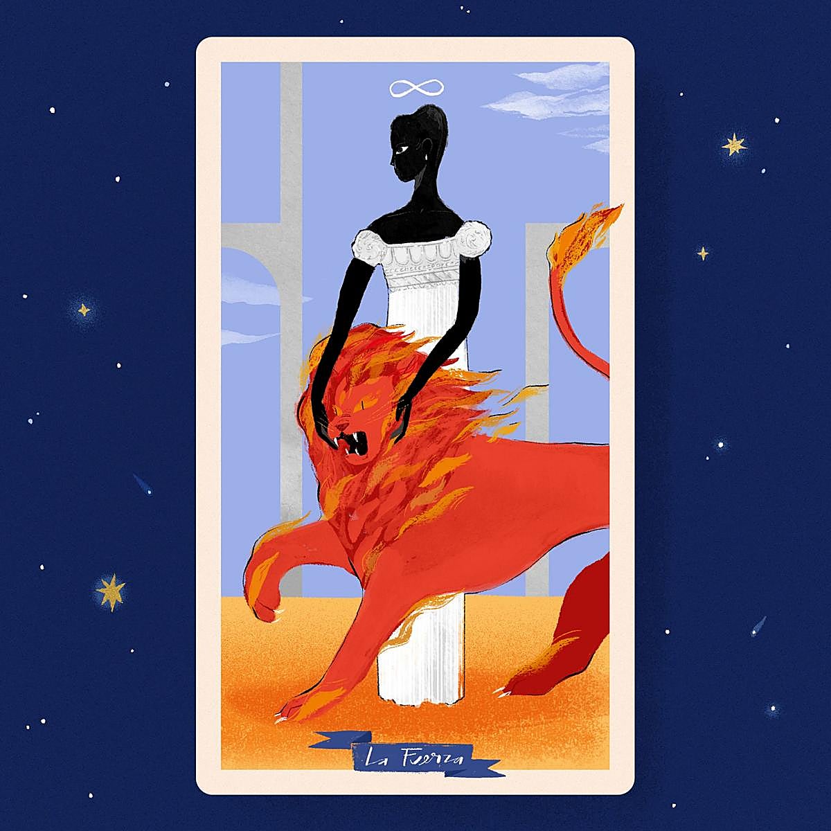 El arcano de La Fierza del Tarot.