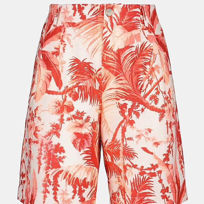 Bermudas lino de mujer con palmeras (65,99€ en El Corte Inglés)
