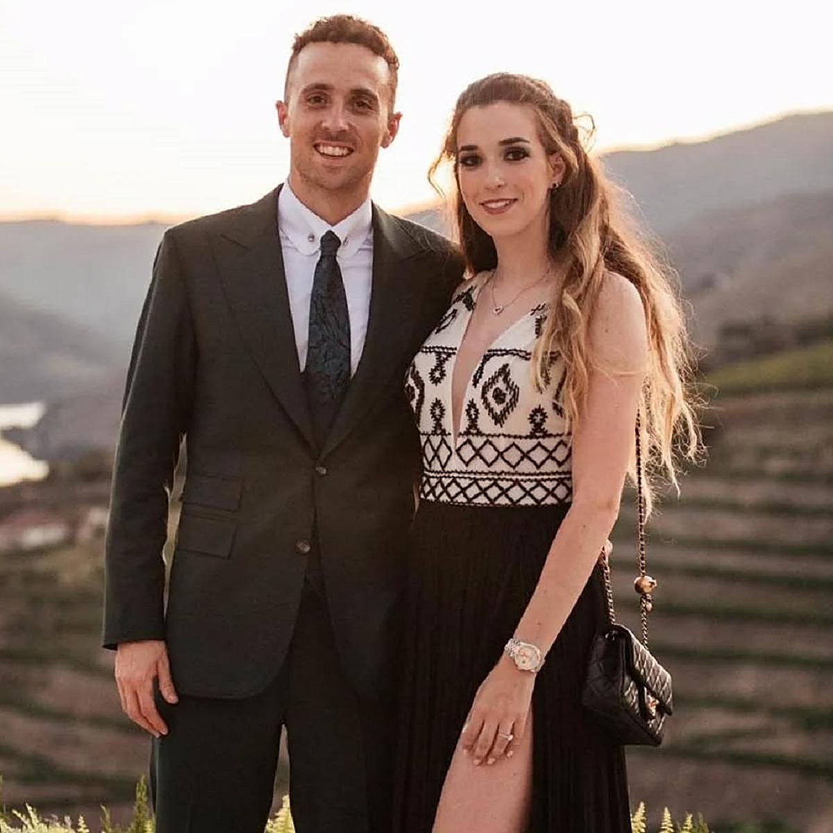 Diogo Jota, junto a su mujer, en una imagen de sus redes sociales.