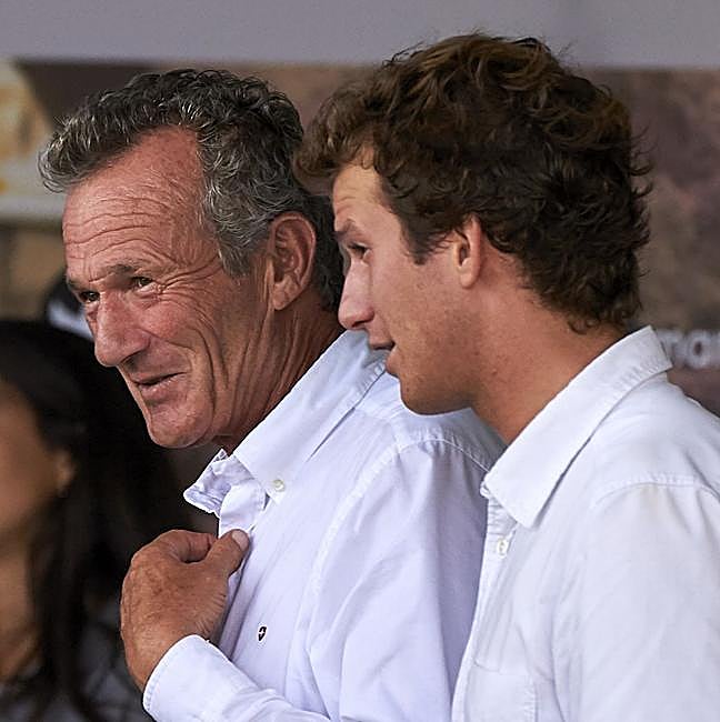 Luis Astolfi, junto a su hijo con el que está muy unido.
