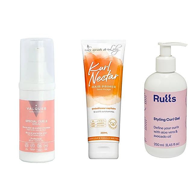 Productos para pelo rizado.