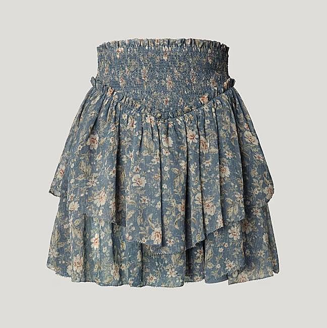Falda corta en chifón con estampado floral de Pepe Jeans (69€)