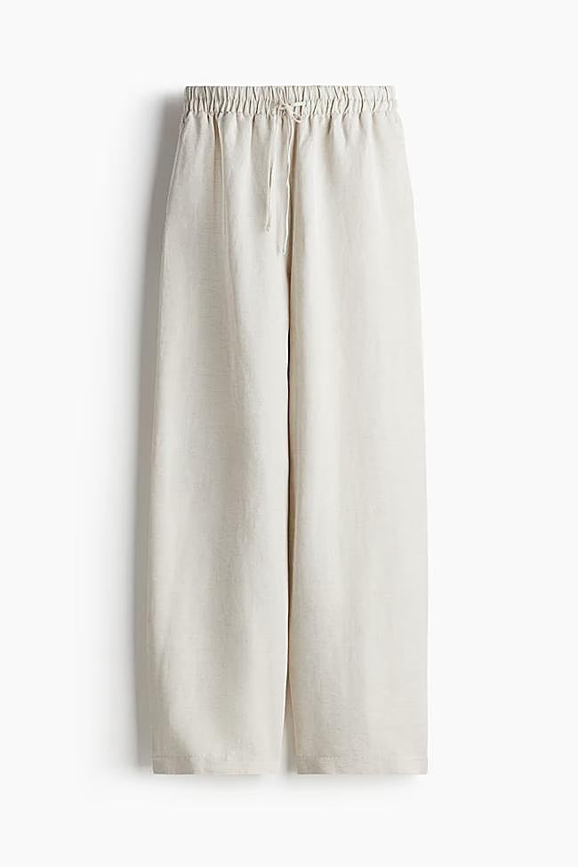 Pantalón en mezcla de lino (13,99€)
