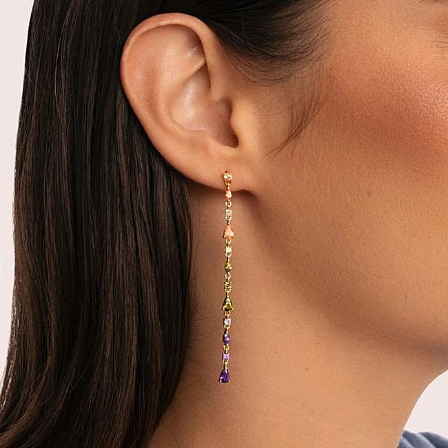 Pendientes Cascade Glam Baño Oro (29,99€)