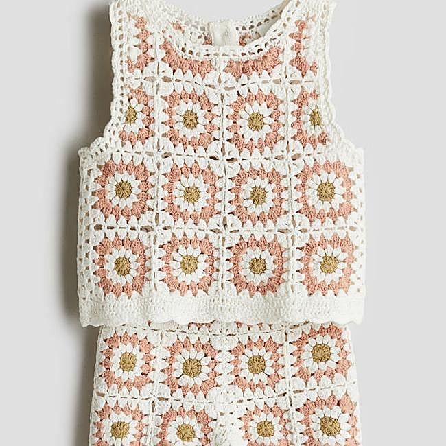 Conjunto de crochet estampado de H&M, 44,99 euros.