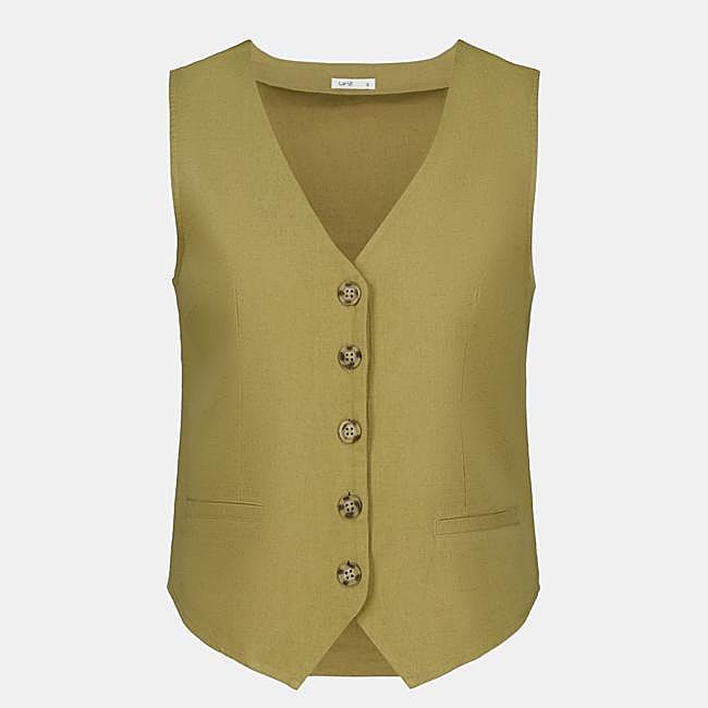 Chaleco mujer lino vestir