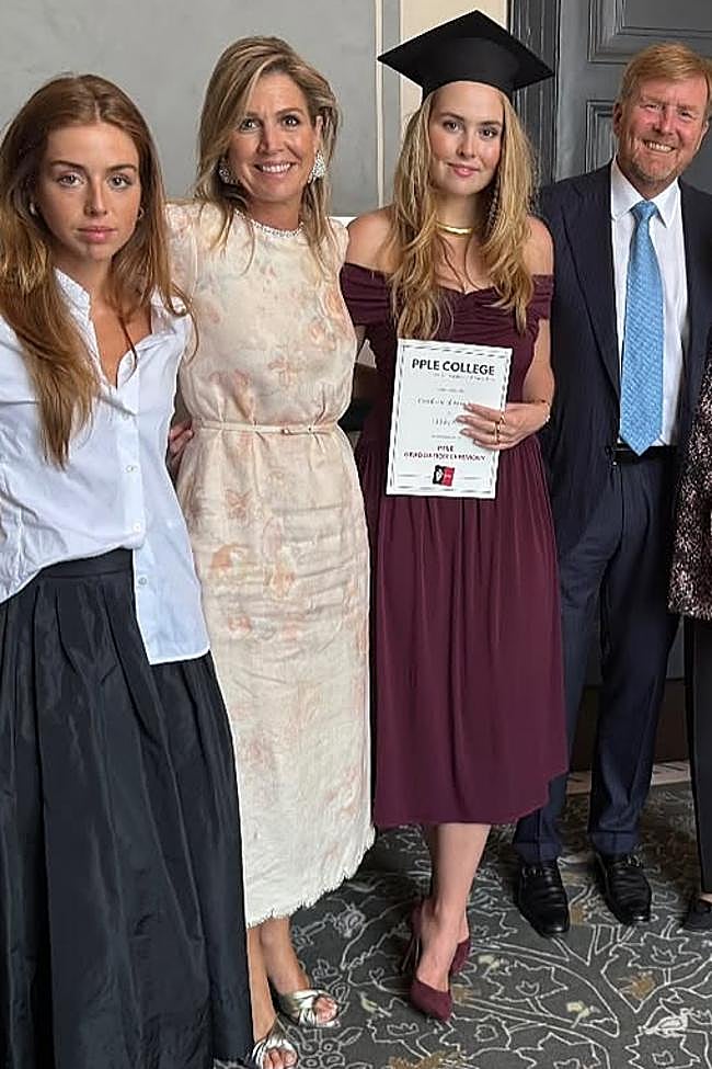 El look de graduación de Amalia de Holanda