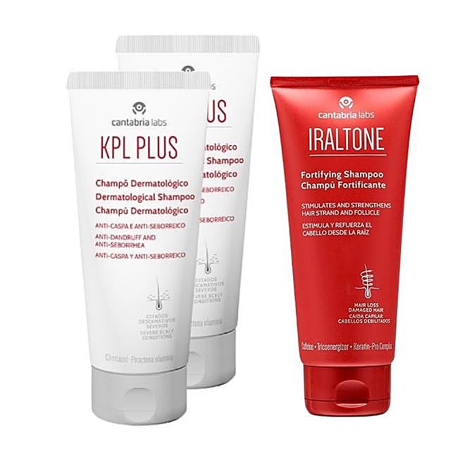 Cantabria Labs KPL Plus Champú + Iraltone Fortificante.