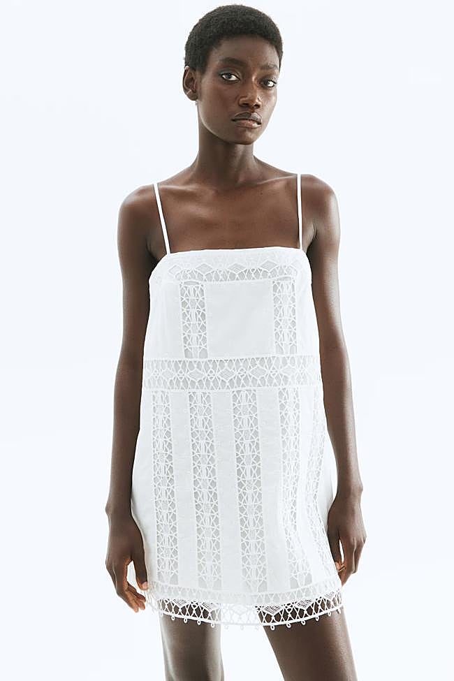 Vestido blanco de H&M (59,95 euros)