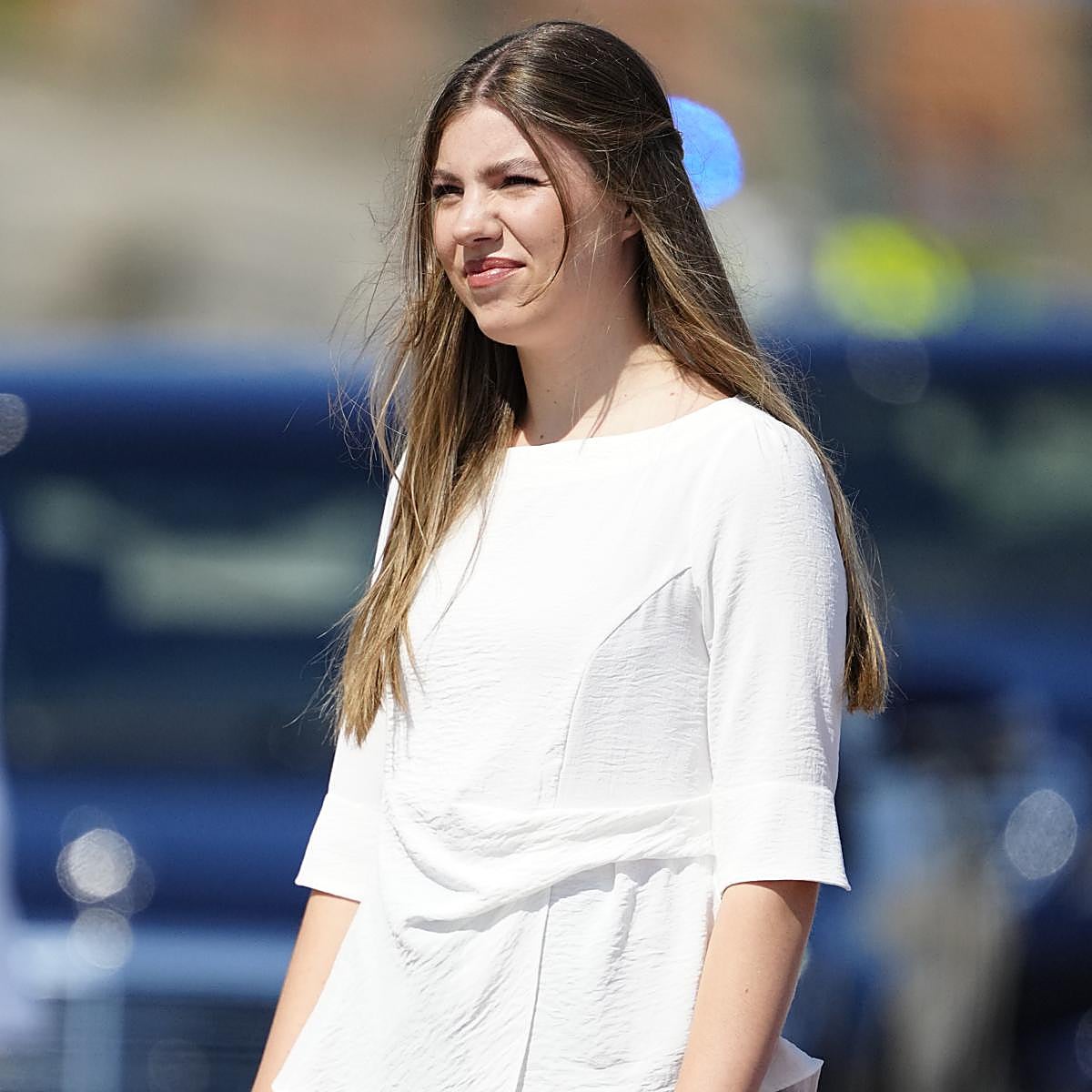 La infanta Sofía en Marín.