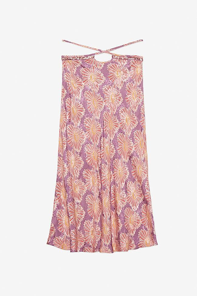 Vestido con estampado en morado de NKN