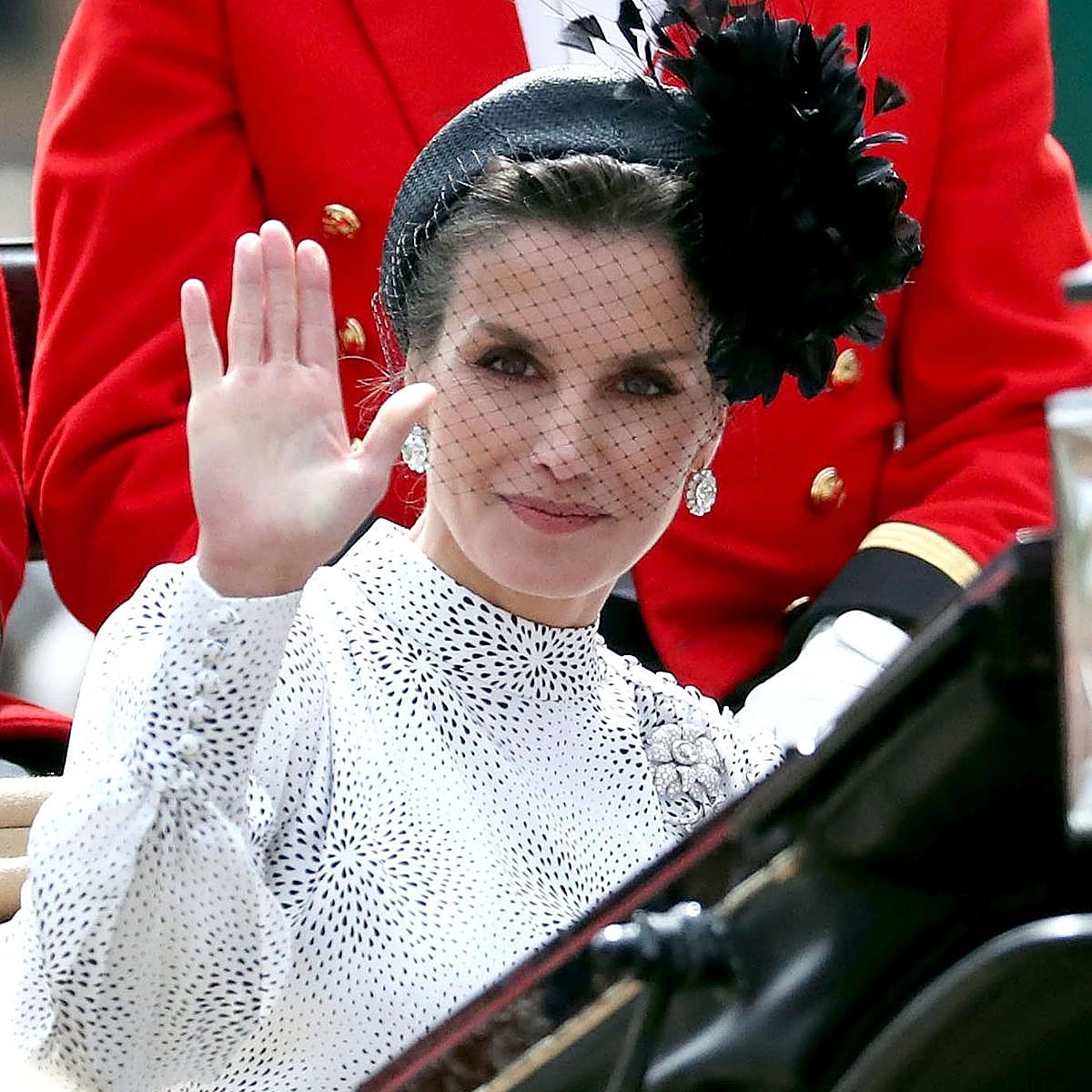 La reina Letizia, en la Orden de la Jarretera en 2017.