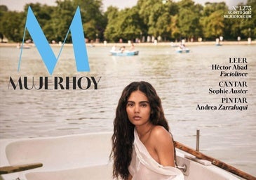 La actriz Luna Berroa, protagonista de nuestra portada del mes de agosto, en el parque del Retiro de Madrid.