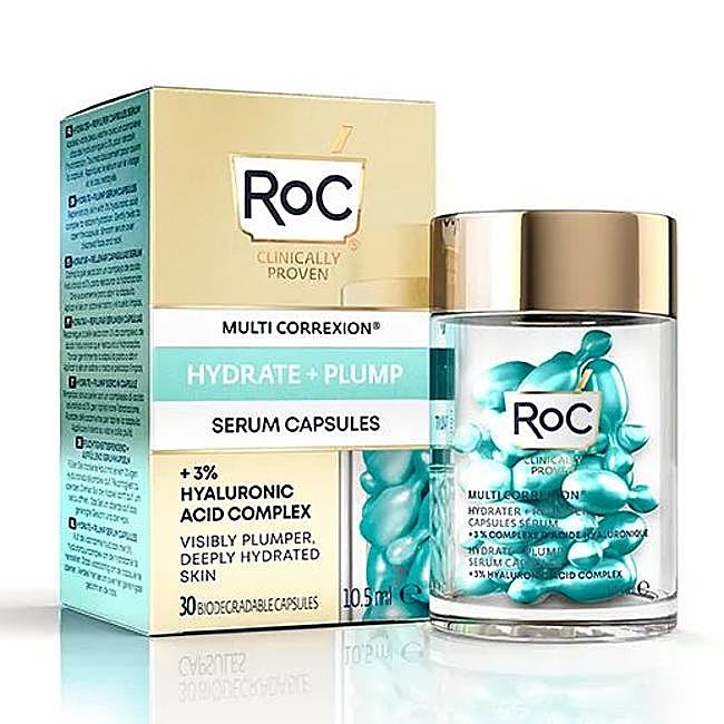 Multi Correxion Hydrate + Plump Serum Capsules de RoC. Precio: 23,99 euros