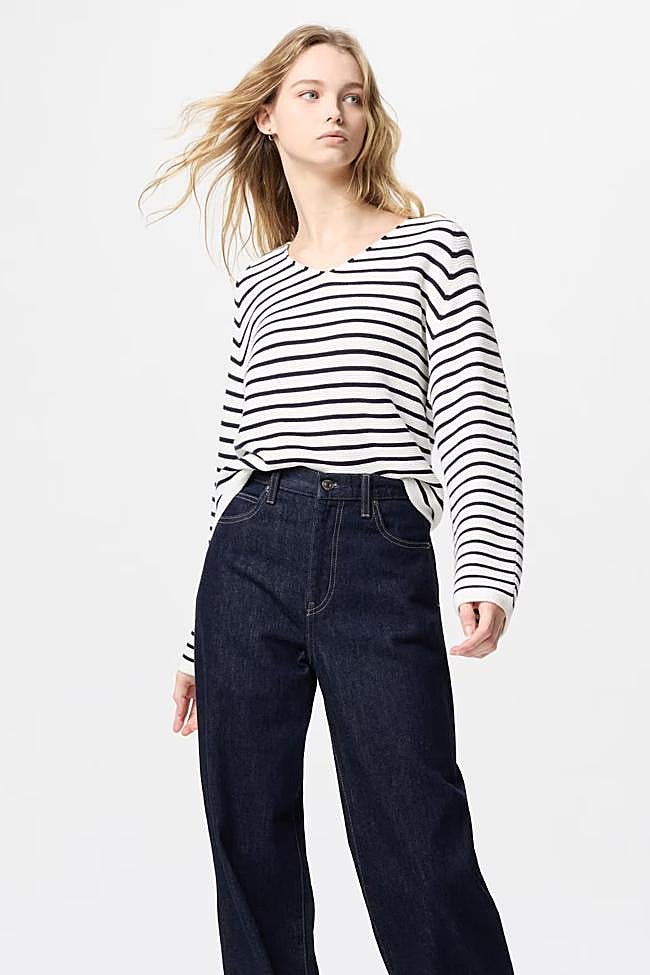 Jersey punto 3D sin costuras algodón relax (rayas) (39,90€)