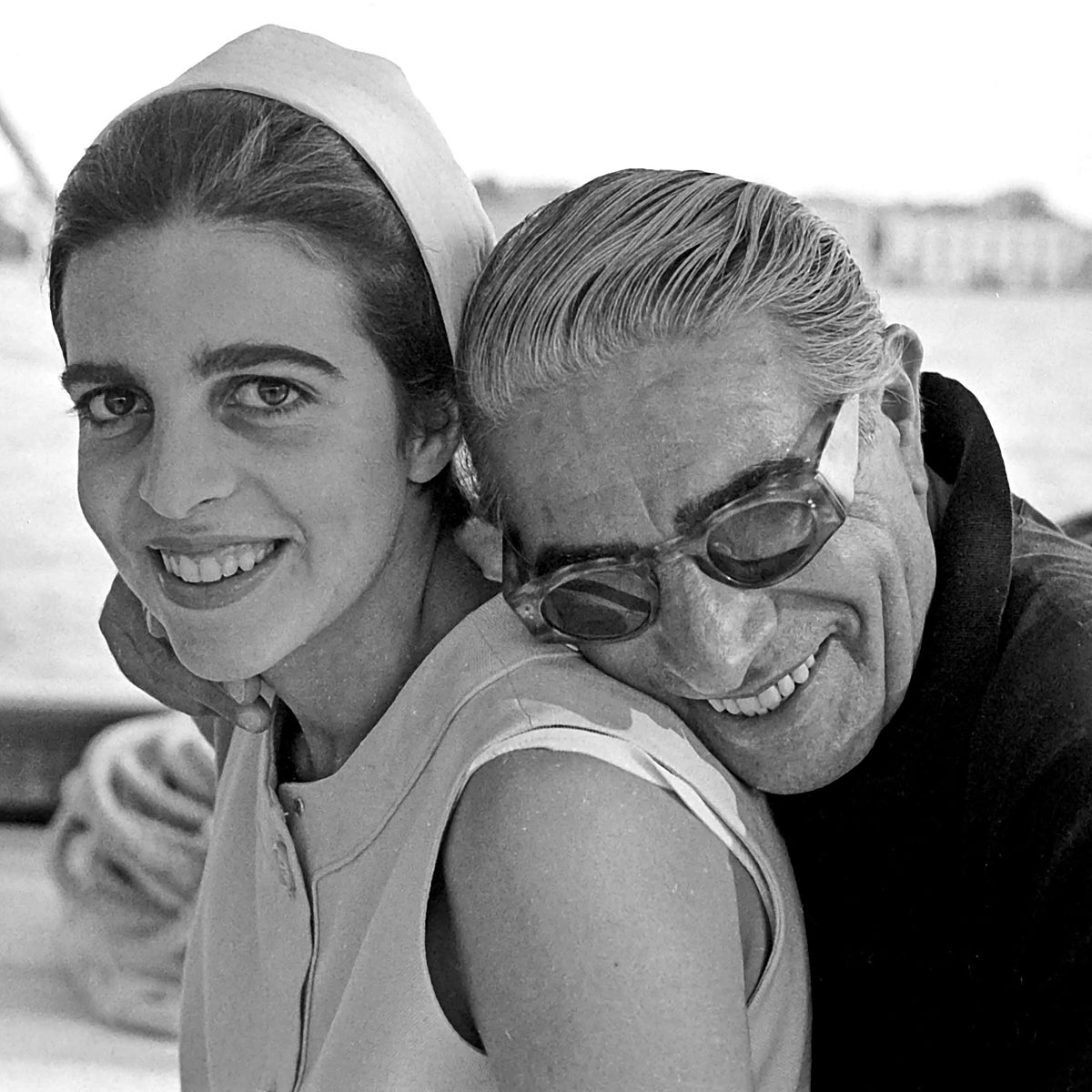 Aristóteles Onassis junto a su hija Christina en una imagen de 1975.