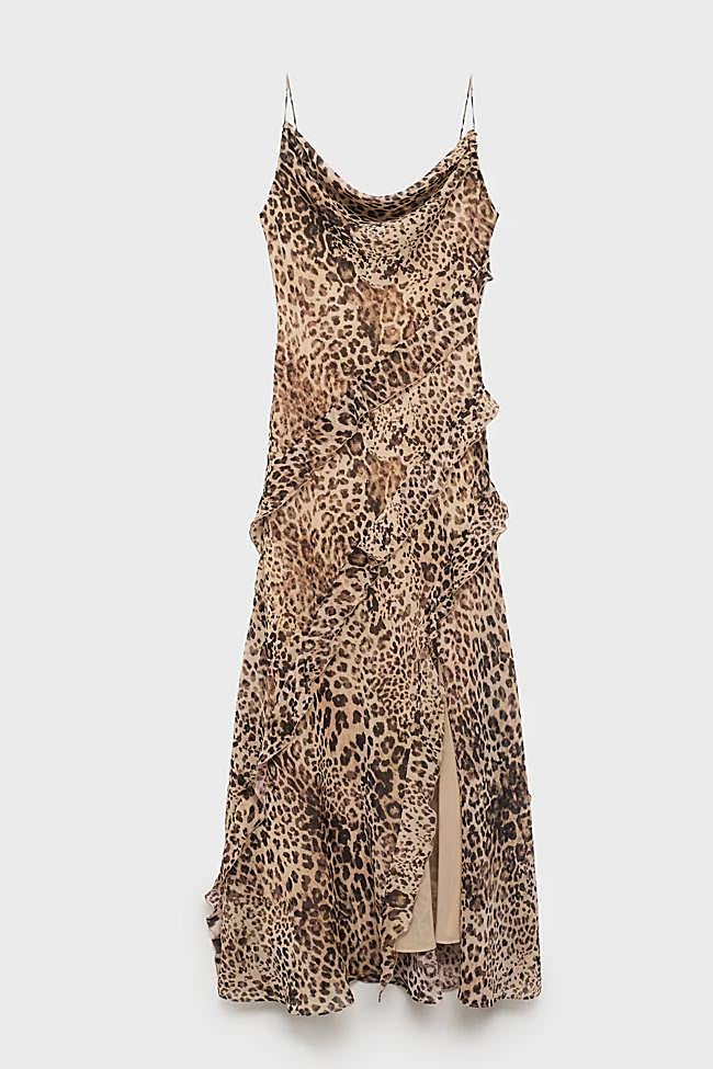 Vestido volantes animal print (89,99€)