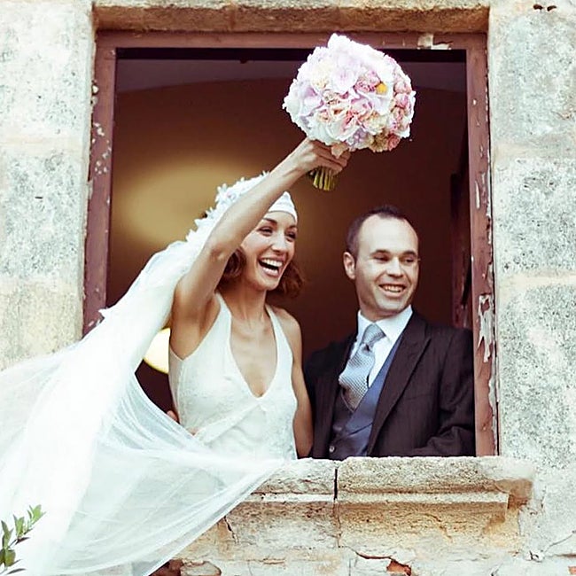 Anna Ortiz y Andrés Iniesta, el día de su boda.
