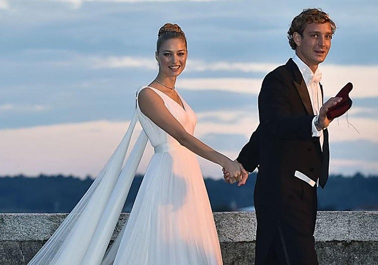 Pierre Casiraghi y Beatrice Borromeo el día de su boda, en 2015.