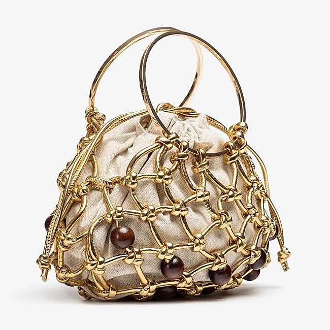 Bolso red dorado de Unisa, 59,90 euros.