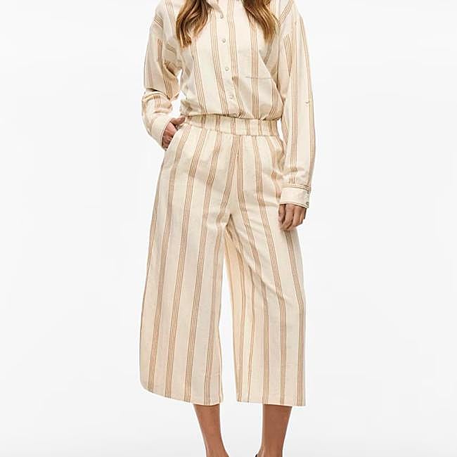 Pantalones de rayas culotte de Vila, 19,99 euros.