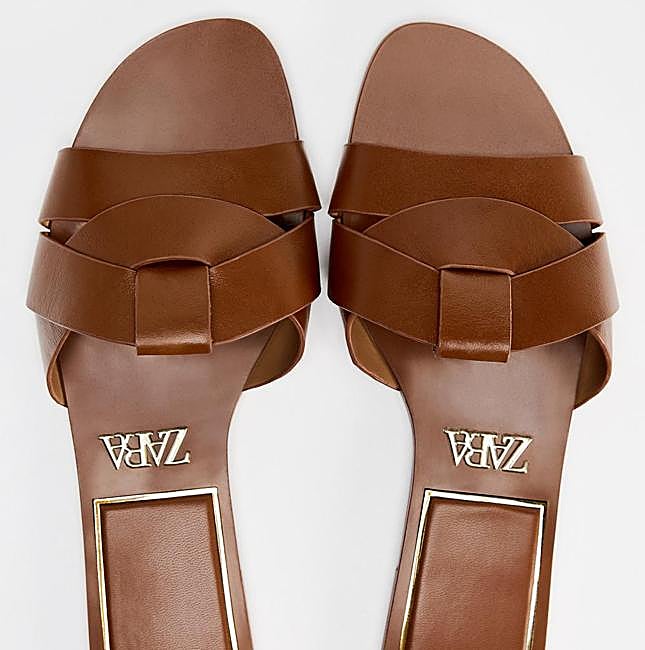 Sandalias planas de Zara (25,95 euros)