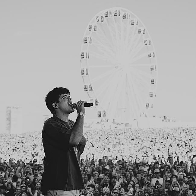 Íñigo Quintero en un concierto.