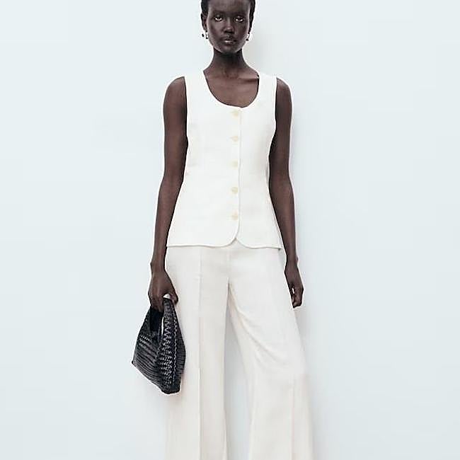 Mono de lino estilo traje