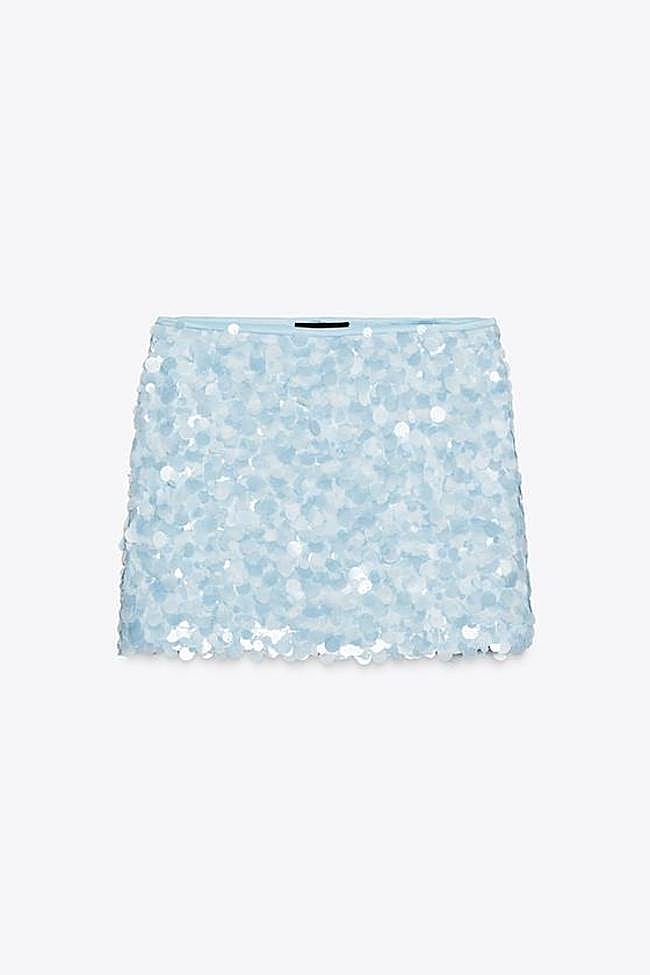 Falda mini lentejuelas (29,95€)