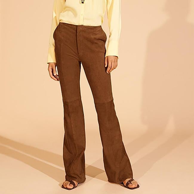 Pantalones de ante acampanados