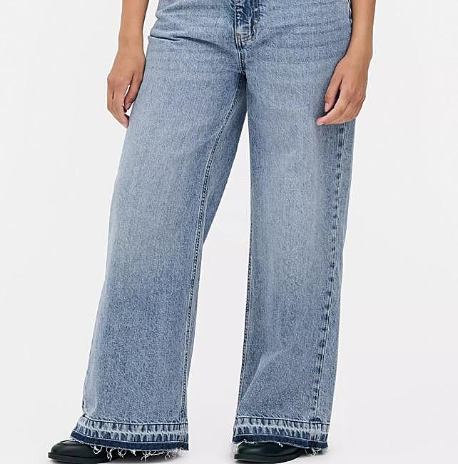 Vaqueros lavados anchos