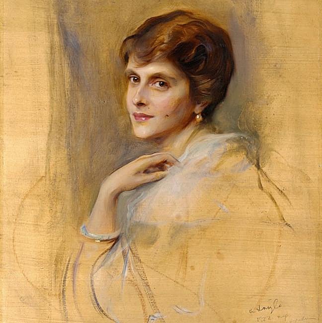 Alicia de Battenberg retratada por Philip de László, en 1922.
