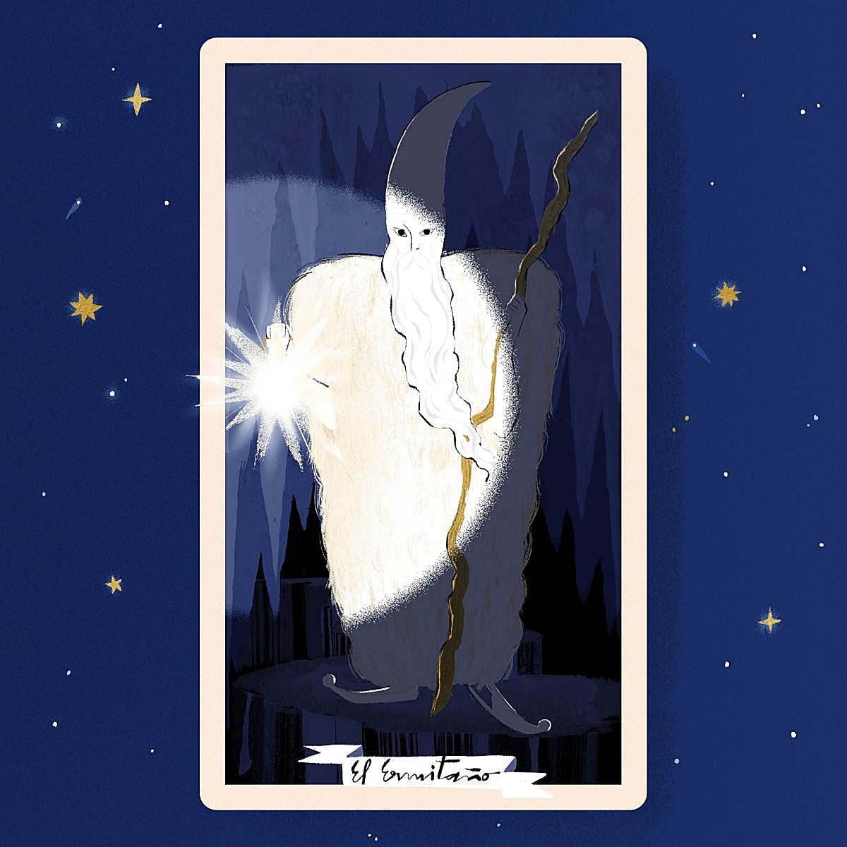 El arcano número IX el Ermitaño.