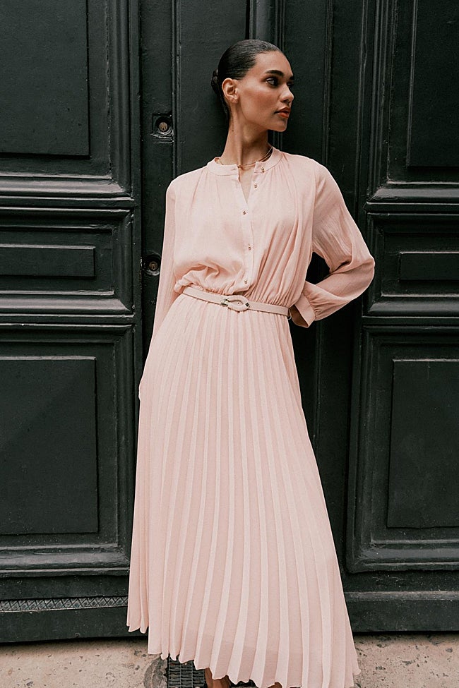 Vestido plisado de Zara (45,95 euros)