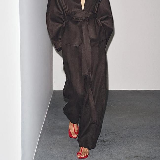 Pantalones abombados largos