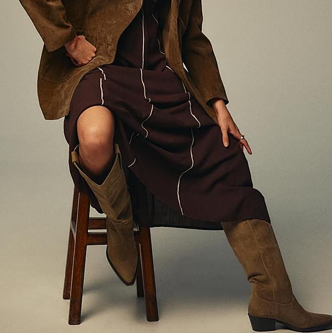 Botas cowboy de serraje