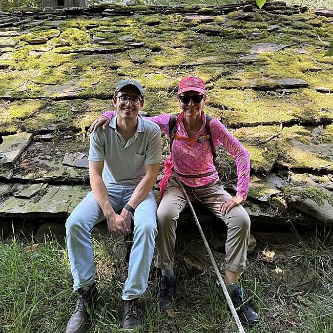 Ana Botín con su sobrino, Pepe Gómez-Acebo Botín.