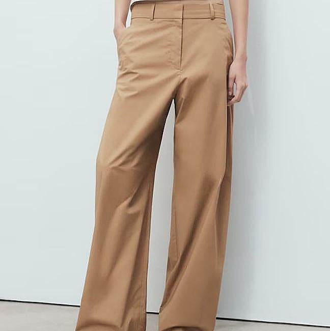 Pantalones anchos relaxed con tiro medio