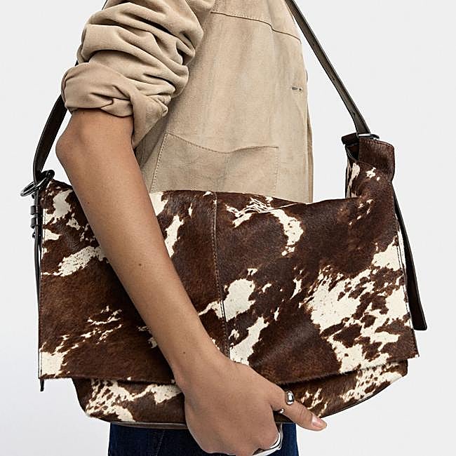 Bolso grande de hombro animal print