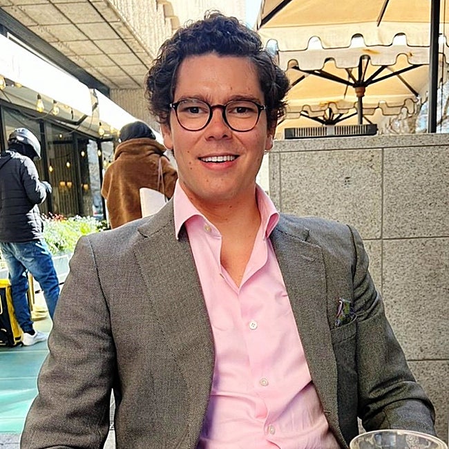 Huberto Botín, un joven emprendedor.