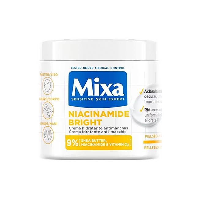 Crema corporal con niacinamida de Mixa.