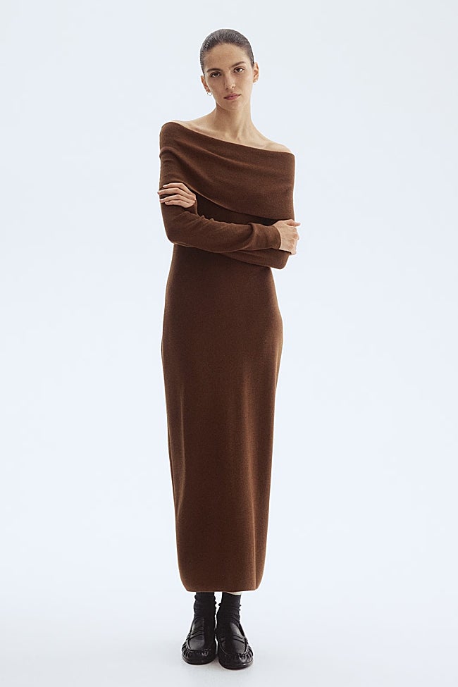 Vestido marrón de H&M (34,99 euros)