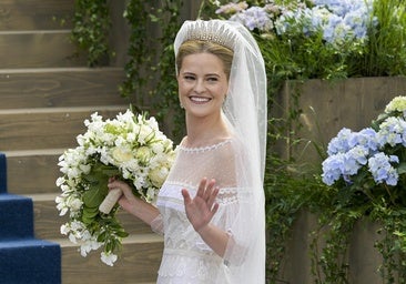 La princesa María Carolina de Liechtenstein en su boda.